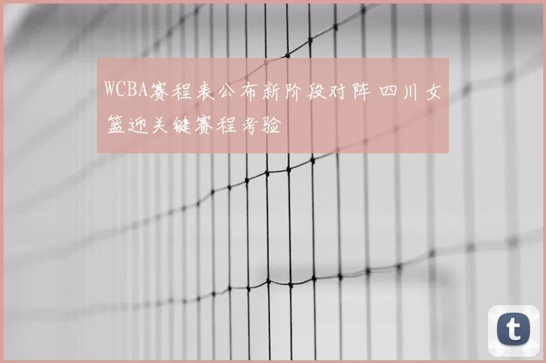 WCBA赛程表公布新阶段对阵 四川女篮迎关键赛程考验